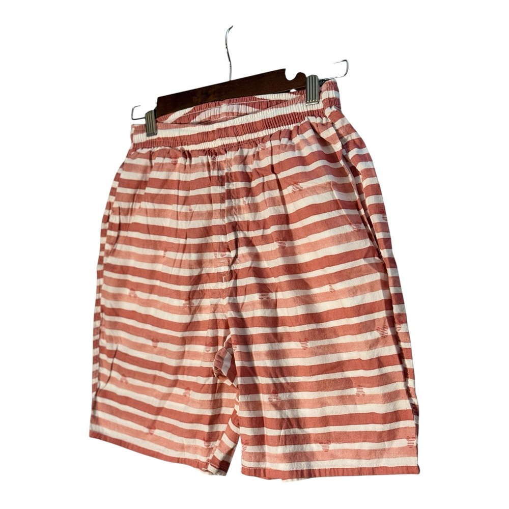 Uniqlo Disney Kids Mickey Shorts L Red Pull On Elastic Drawstring Vacation Beach - Picture 4 of 7
